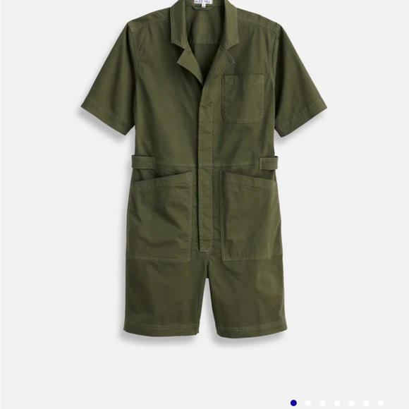 Alex Mill Olive Green Short Sleeve Jumpsuit - Picture 5 of 9